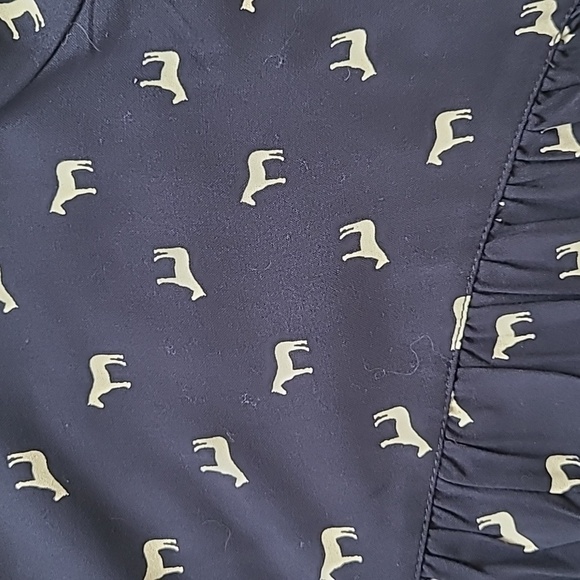 Nordstrom Navy & White Horse Print Dress - Size L (10/12) - Picture 3 of 9